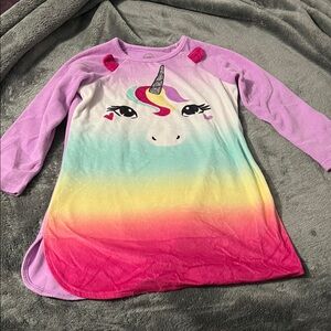 Wonder Nation Unicorn Rainbow Nightgown - Pink and Purple